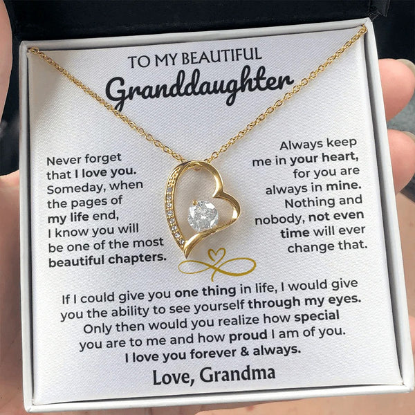 Granddaughter Forever Love Necklace Gift from Grandma