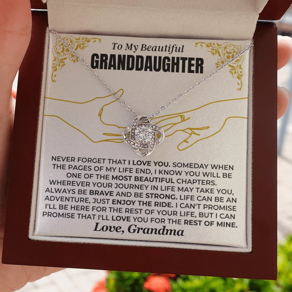To My  Granddaughter Necklace – Love You Forever, From Grandma