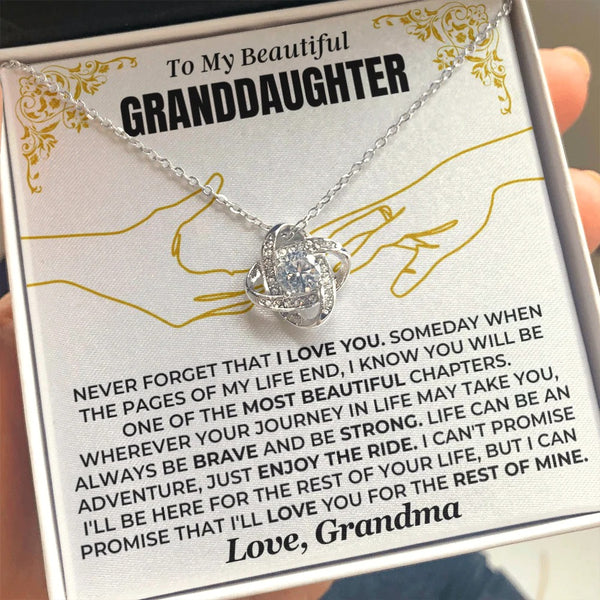 To My  Granddaughter Necklace – Love You Forever, From Grandma