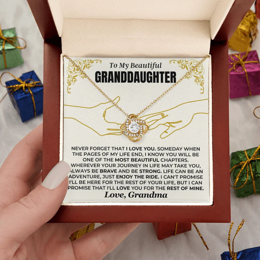 To My  Granddaughter Necklace – Love You Forever, From Grandma