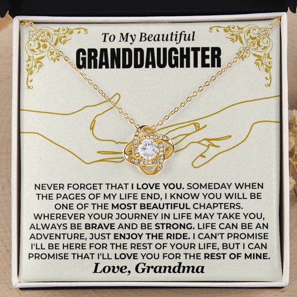 To My  Granddaughter Necklace – Love You Forever, From Grandma
