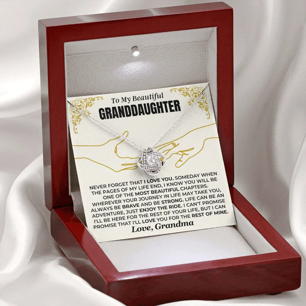 To My  Granddaughter Necklace – Love You Forever, From Grandma