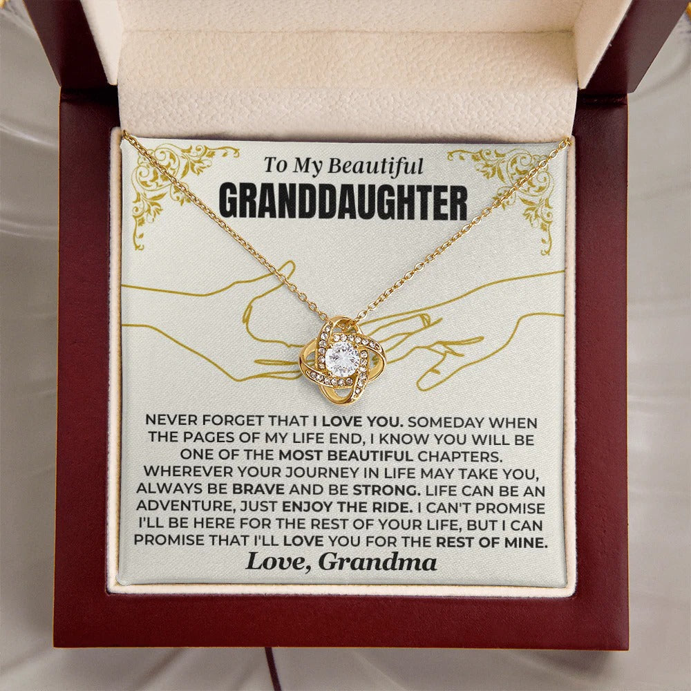 To My  Granddaughter Necklace – Love You Forever, From Grandma