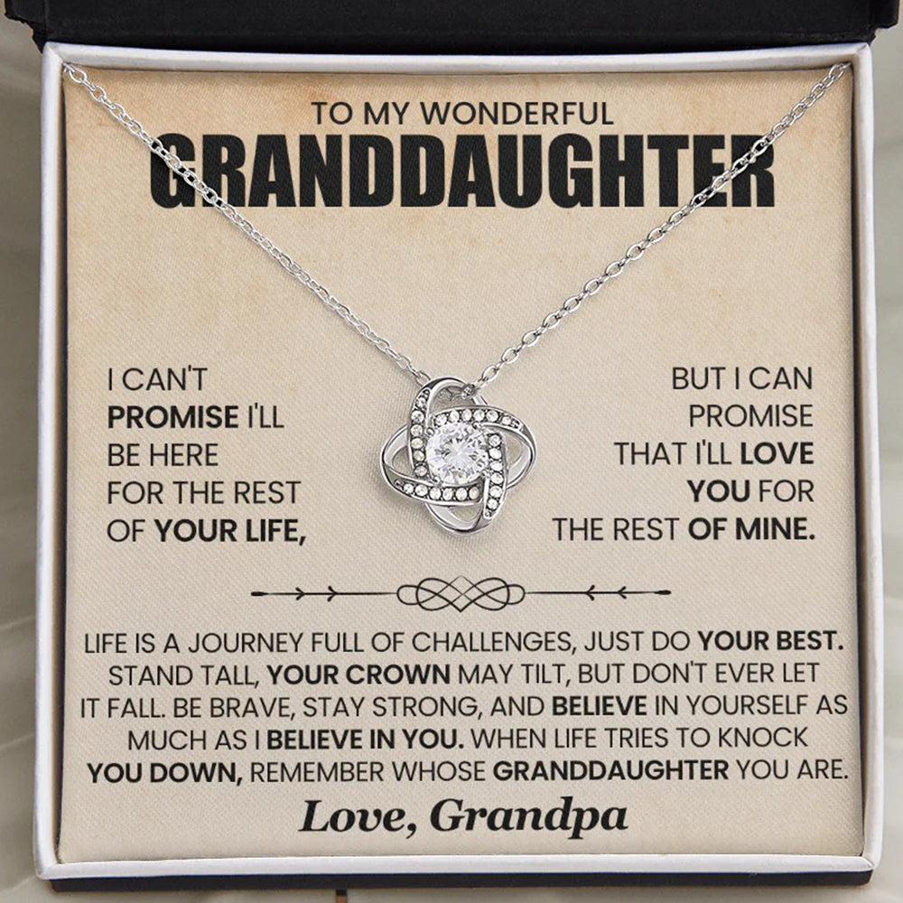 To My Wonderful Granddaughter Necklace – Be Brave, Stay Strong Gift