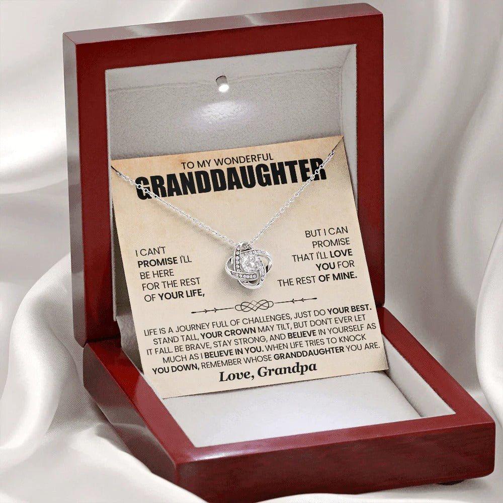 To My Wonderful Granddaughter Necklace – Be Brave, Stay Strong Gift