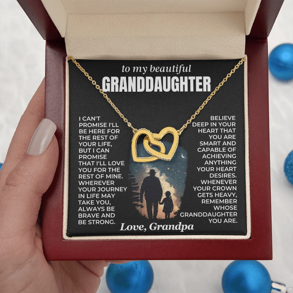 Granddaughter Interlocking Hearts Necklace from Grandpa