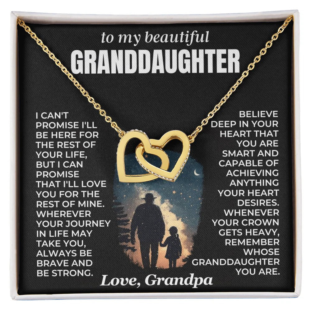 Granddaughter Interlocking Hearts Necklace from Grandpa