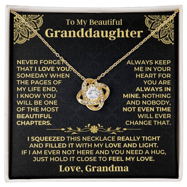 Granddaughter Love Knot Necklace Gift from Grandma
