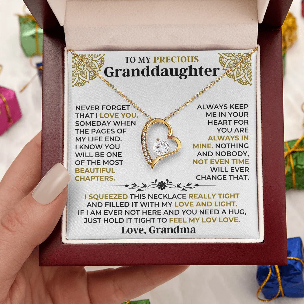 Granddaughter Forever Love Necklace Gift from Grandma