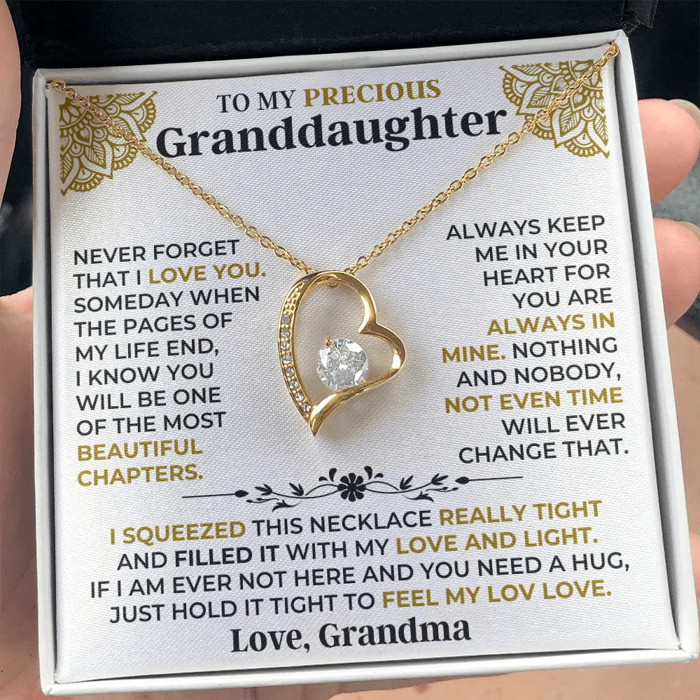 Granddaughter Forever Love Necklace Gift from Grandma
