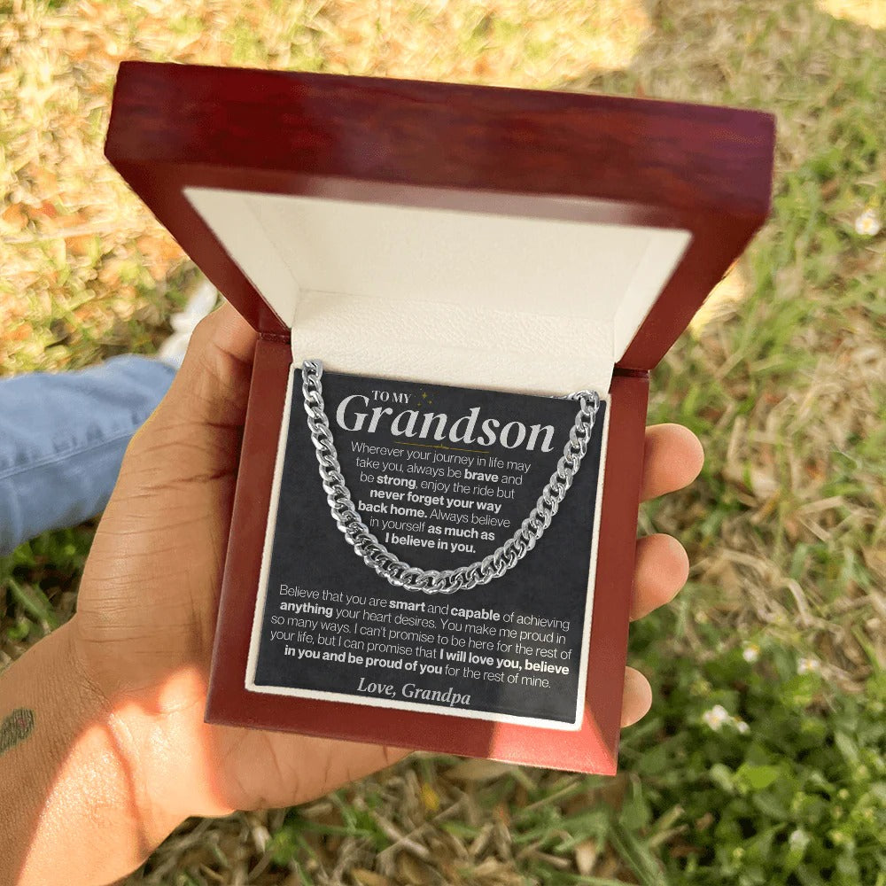 To My Grandson Cuban Link – Proud of You Always, Love Grandpa