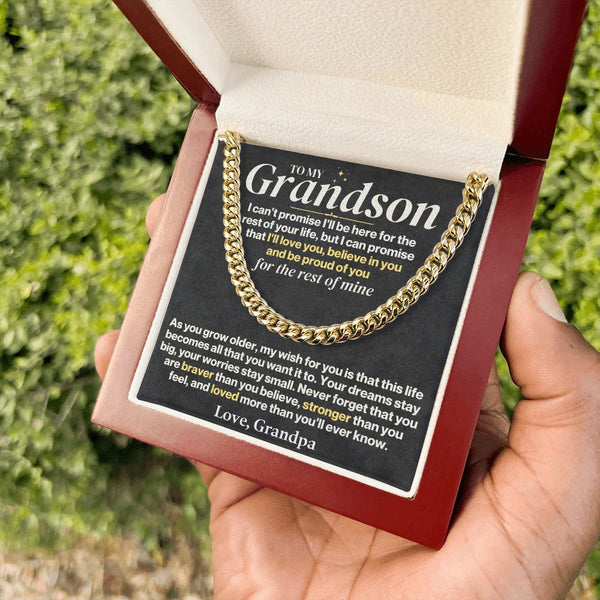 To My Grandson Cuban Link – Love, Strength & Pride from Grandpa