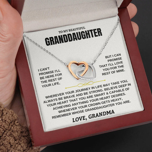 Granddaughter Necklace Gift – Interlocking Hearts from Grandma