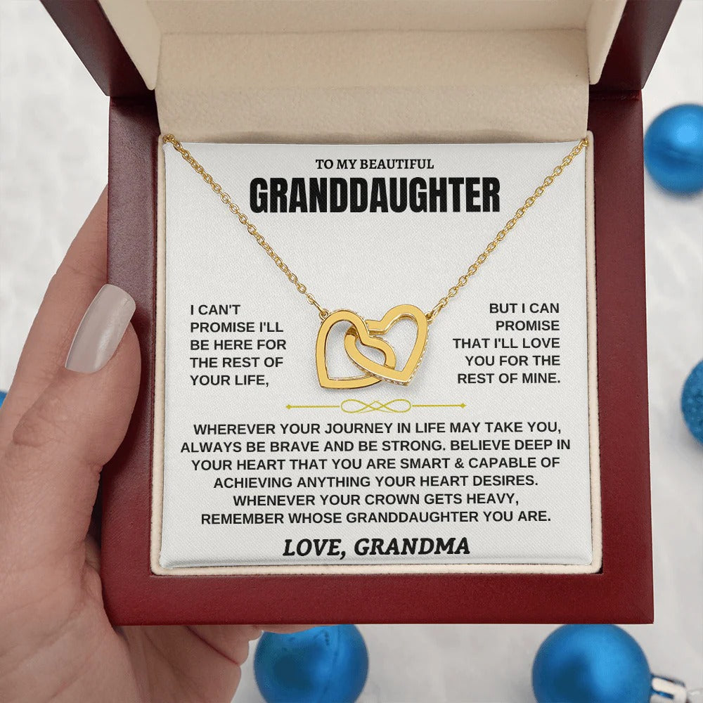 Granddaughter Necklace Gift – Interlocking Hearts from Grandma