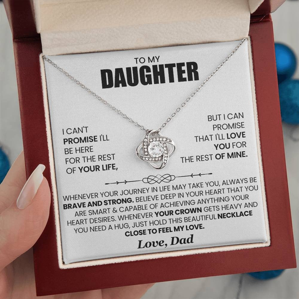 To My Daughter Love Knot Necklace – Brave & Loved Always