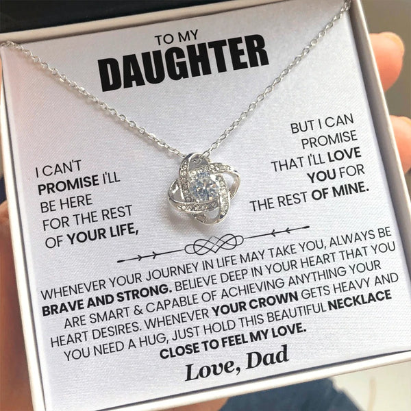 To My Daughter Love Knot Necklace – Brave & Loved Always