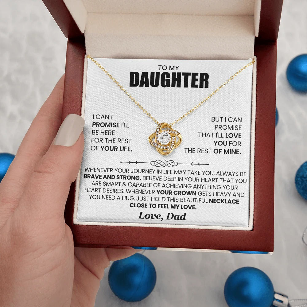 To My Daughter Love Knot Necklace – Brave & Loved Always