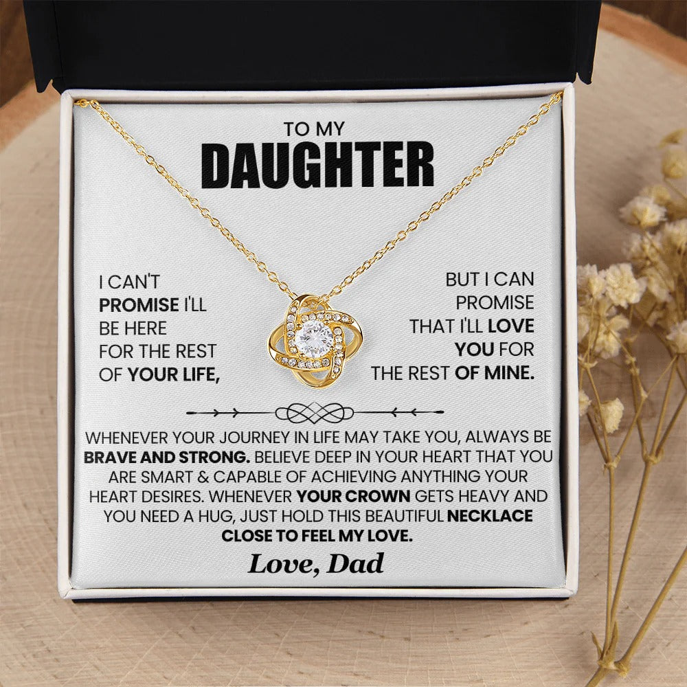 To My Daughter Love Knot Necklace – Brave & Loved Always