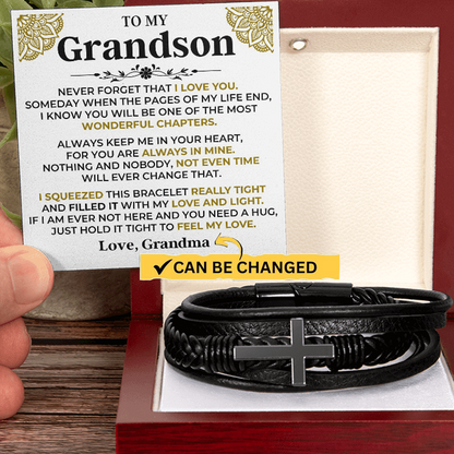 meaningful-gift-for-grandson-from-grandma-cross-bracelet