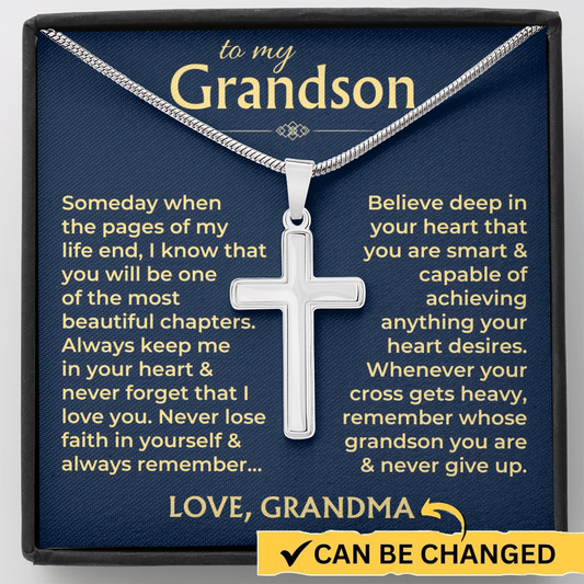 meaningful-gift-for-grandson-from-grandma-cross-pendant
