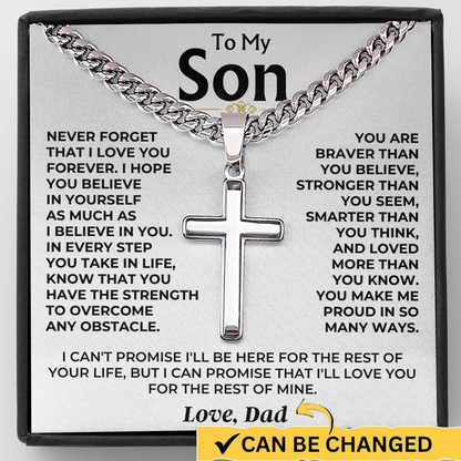 meaningful-gift-for-son-from-dad-stainless-steel-cross-necklace 