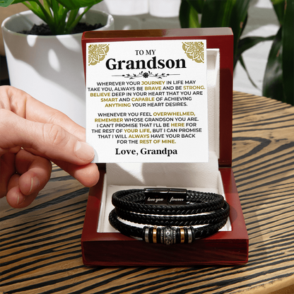 meaningful-grandson-gift-with-leather-and-stainless-steel