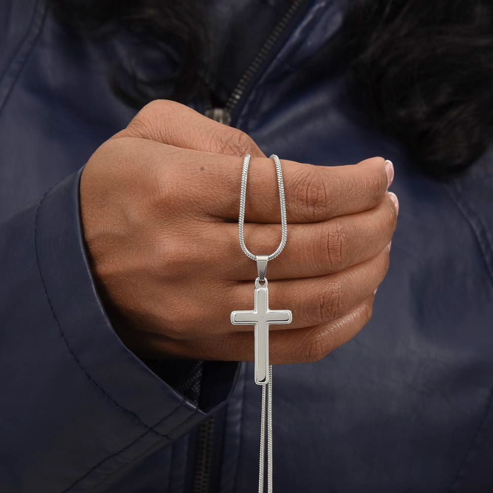stainless-steel-cross-necklace-for-grandson-from-grandma