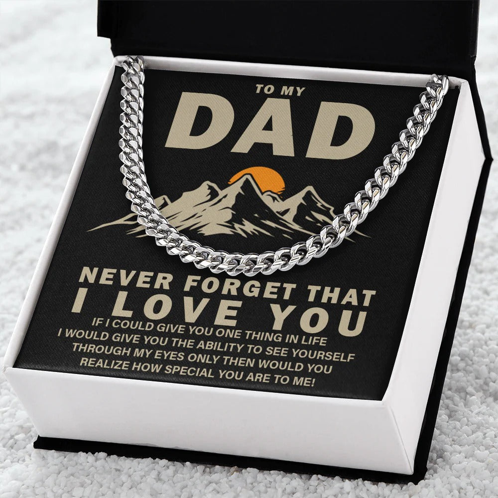 To My Dad Necklace – See Yourself Through My Eyes