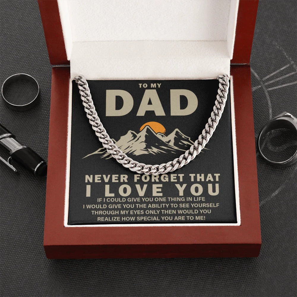 To My Dad Necklace – See Yourself Through My Eyes