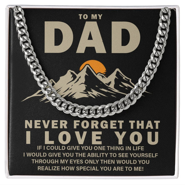 To My Dad Necklace – See Yourself Through My Eyes