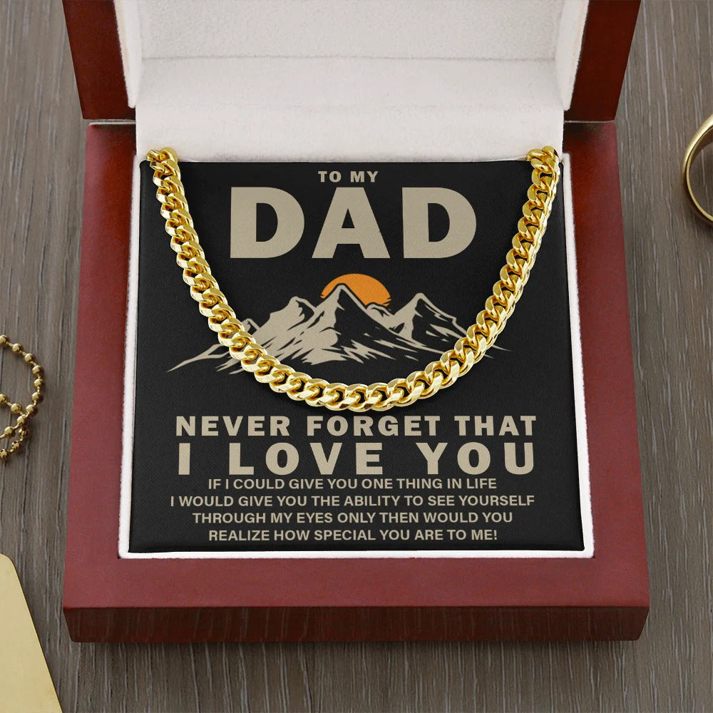 To My Dad Necklace – See Yourself Through My Eyes