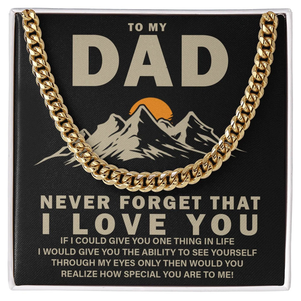 To My Dad Necklace – See Yourself Through My Eyes