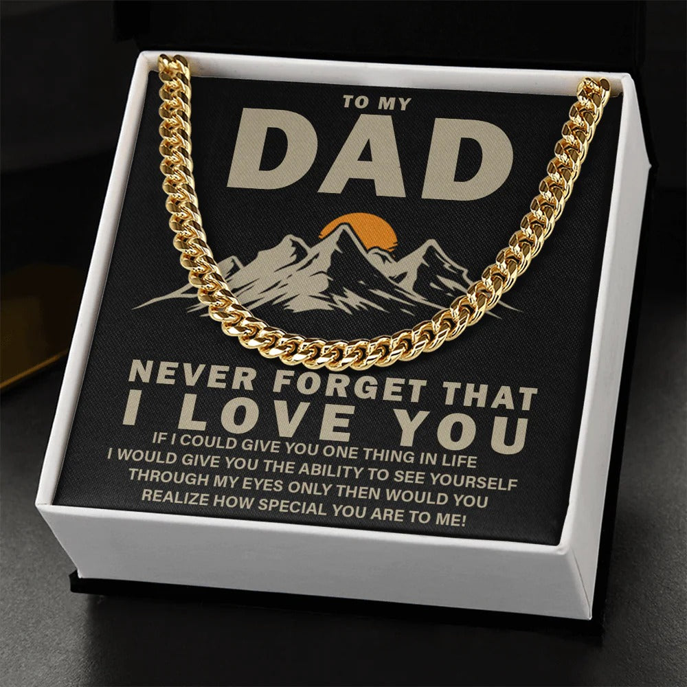 To My Dad Necklace – See Yourself Through My Eyes