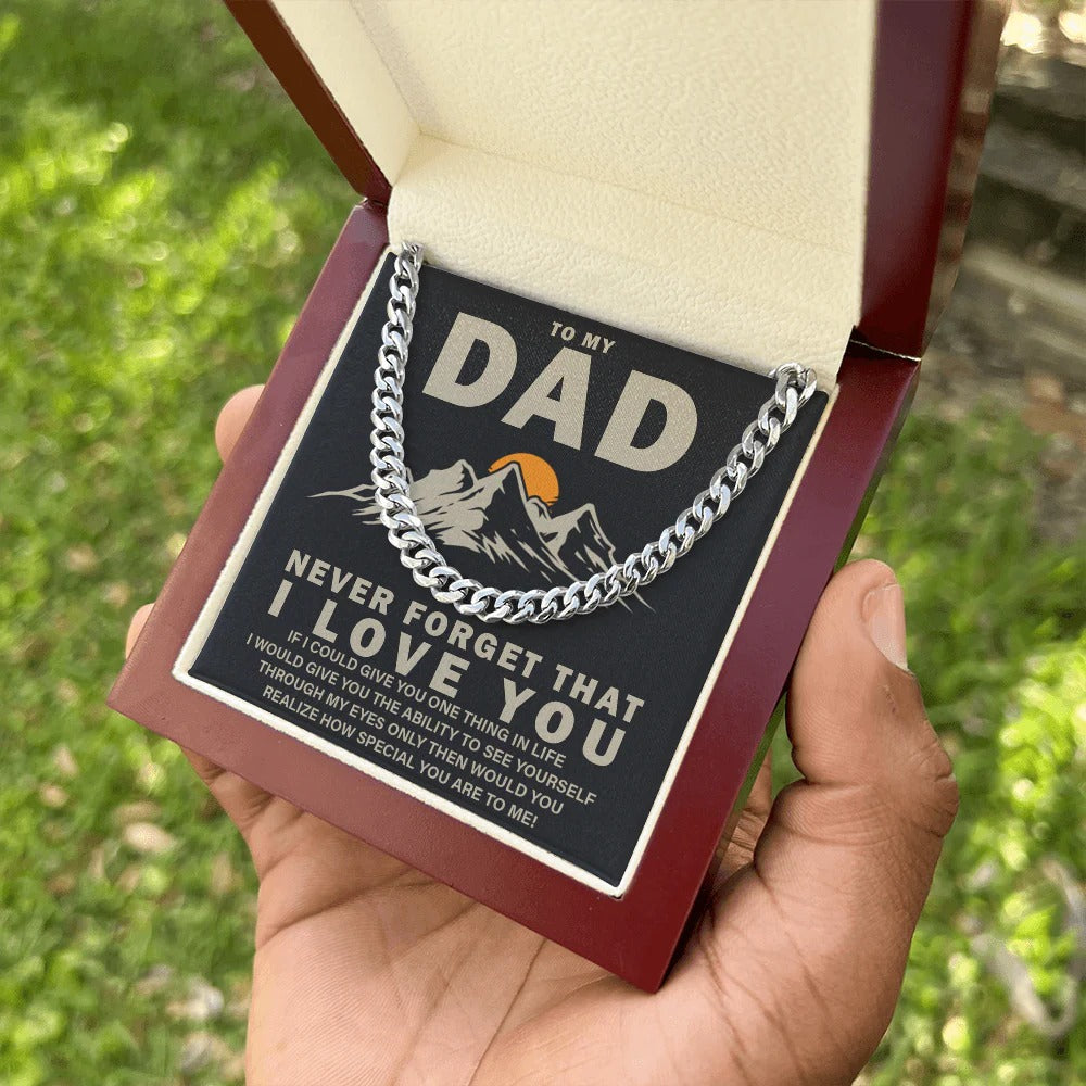 To My Dad Necklace – See Yourself Through My Eyes