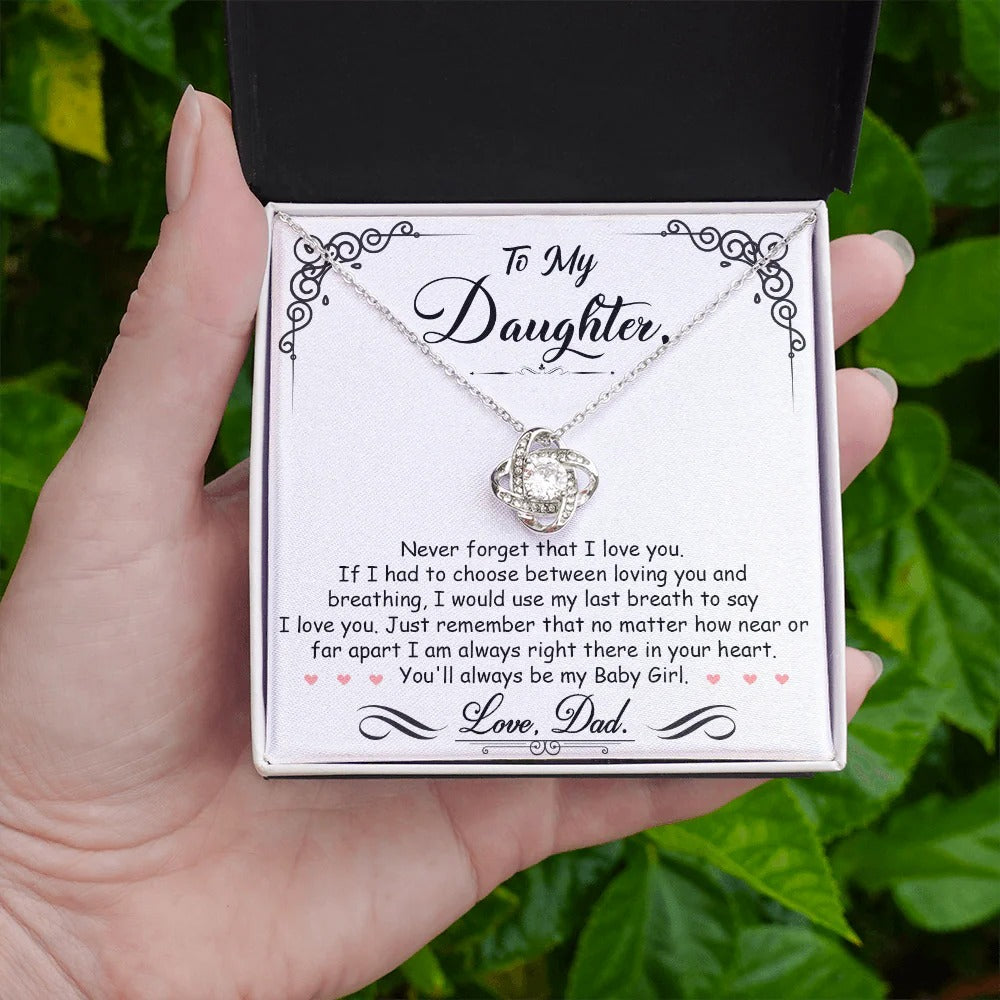 To My Daughter Necklace – My Last Breath Love from Dad