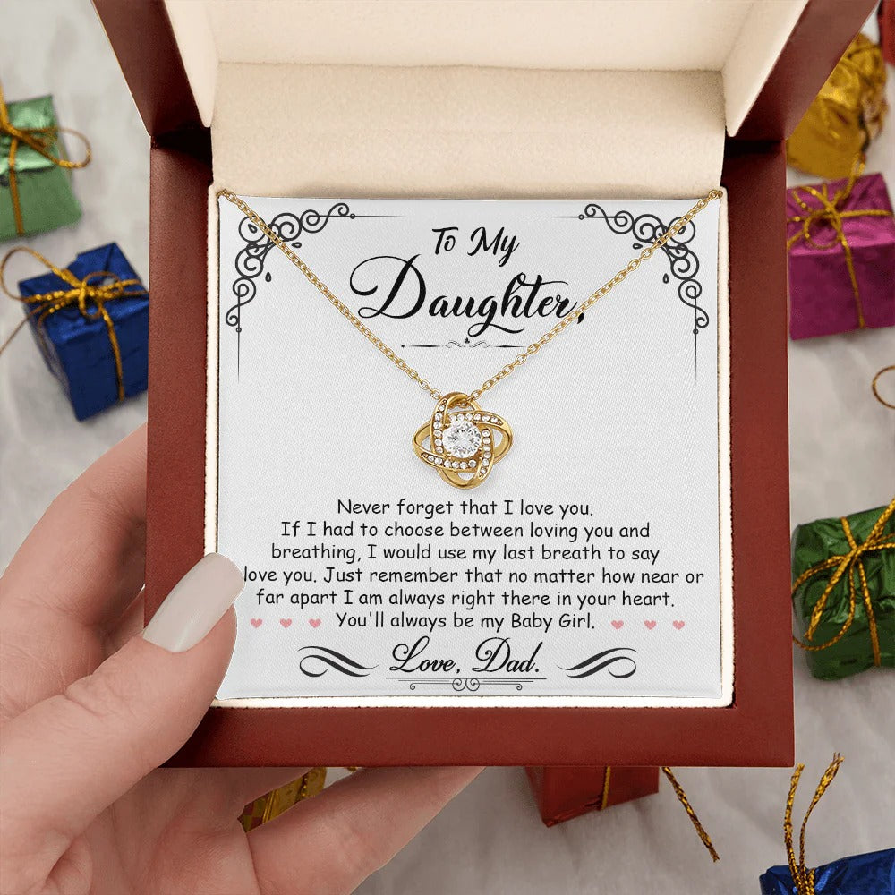 To My Daughter Necklace – My Last Breath Love from Dad