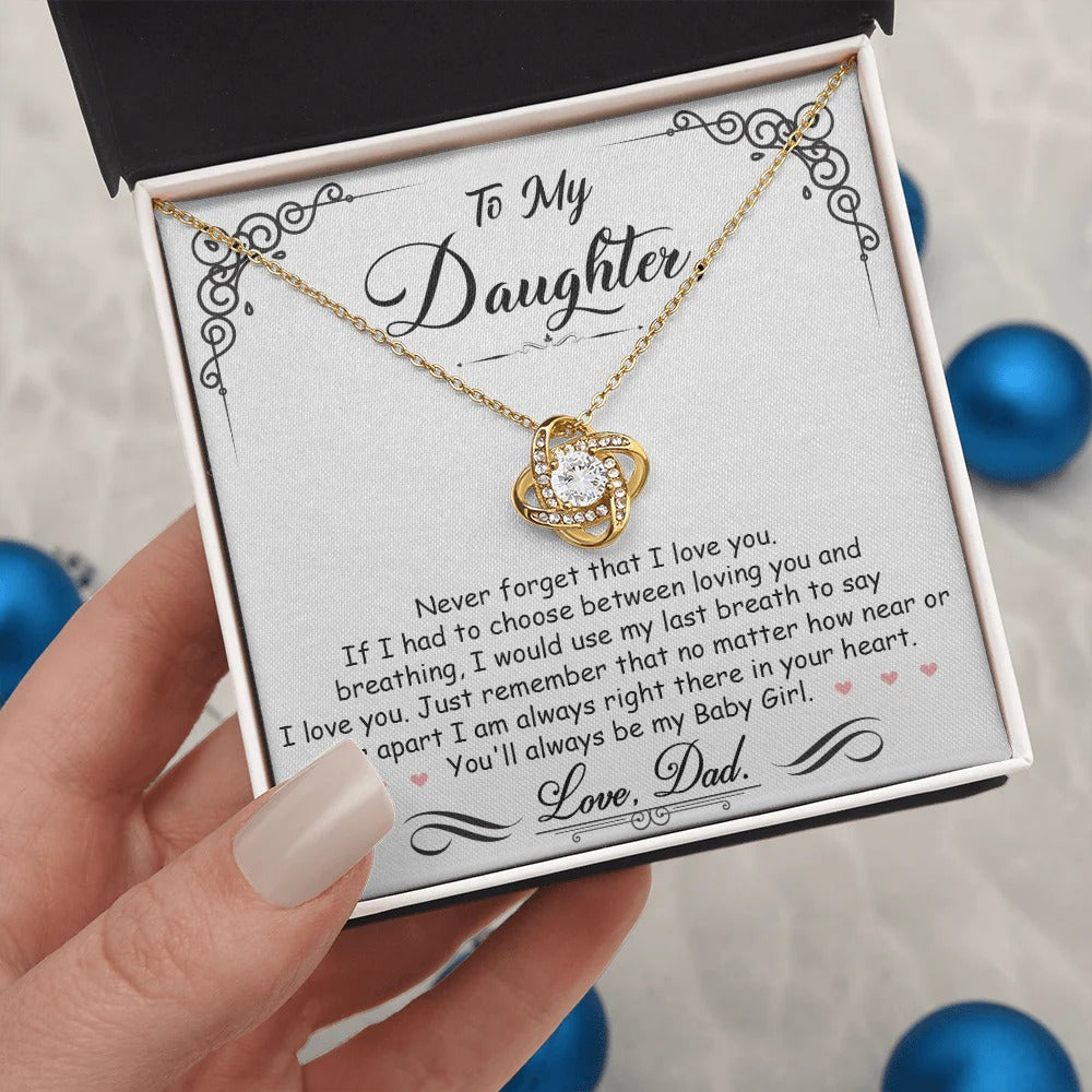 To My Daughter Necklace – My Last Breath Love from Dad