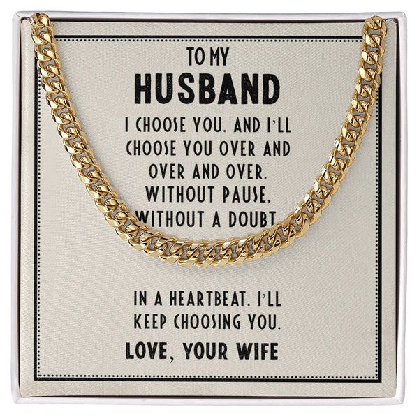 To My Husband – I'll Always Choose You Necklace Gift
