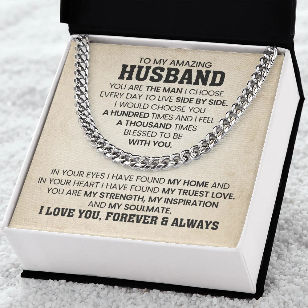 To My Husband – My Home, My Forever Love Necklace