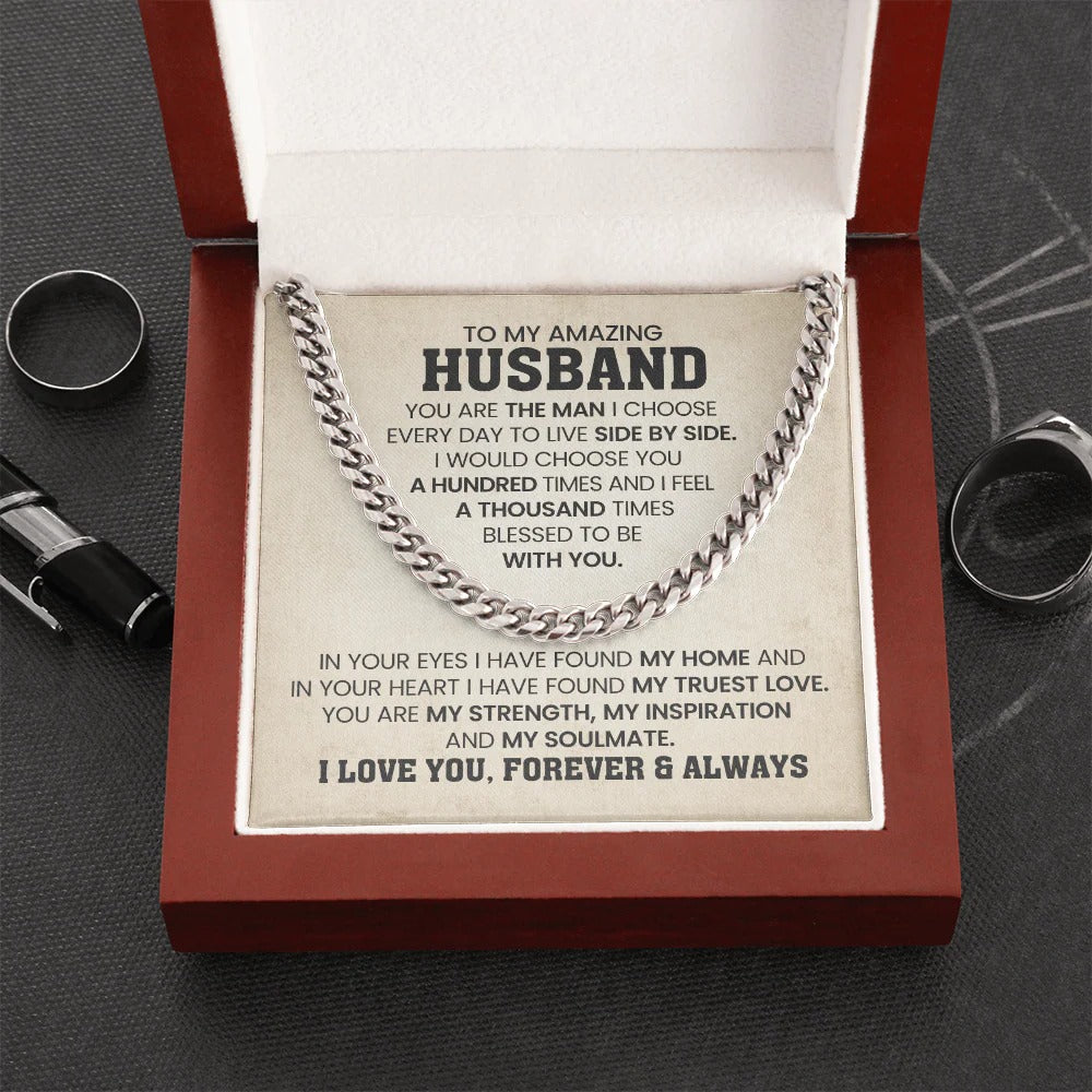 To My Husband – My Home, My Forever Love Necklace