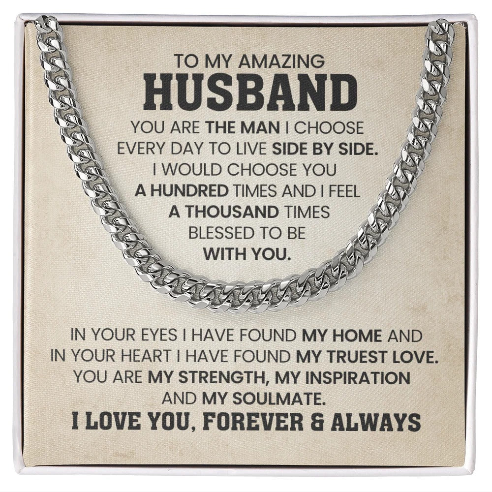To My Husband – My Home, My Forever Love Necklace