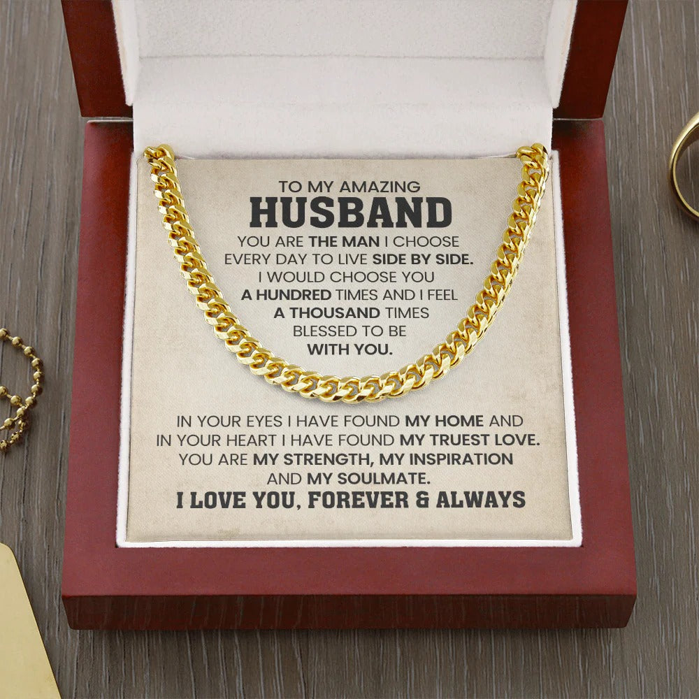 To My Husband – My Home, My Forever Love Necklace