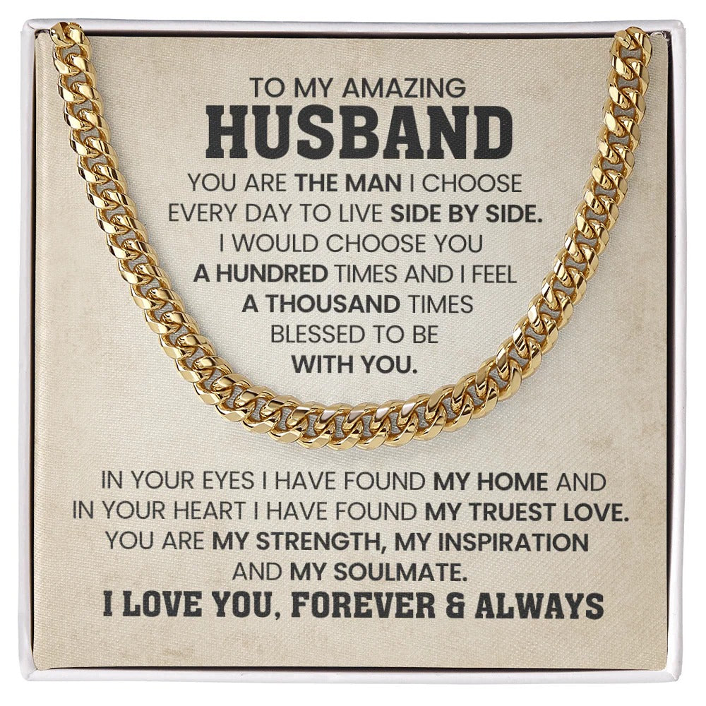 To My Husband – My Home, My Forever Love Necklace