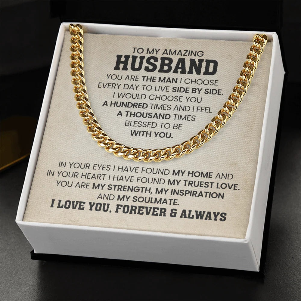 To My Husband – My Home, My Forever Love Necklace