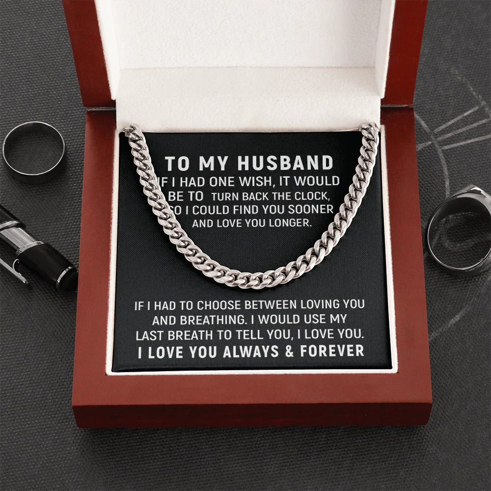 To My Husband – Love You Longer Forever Necklace