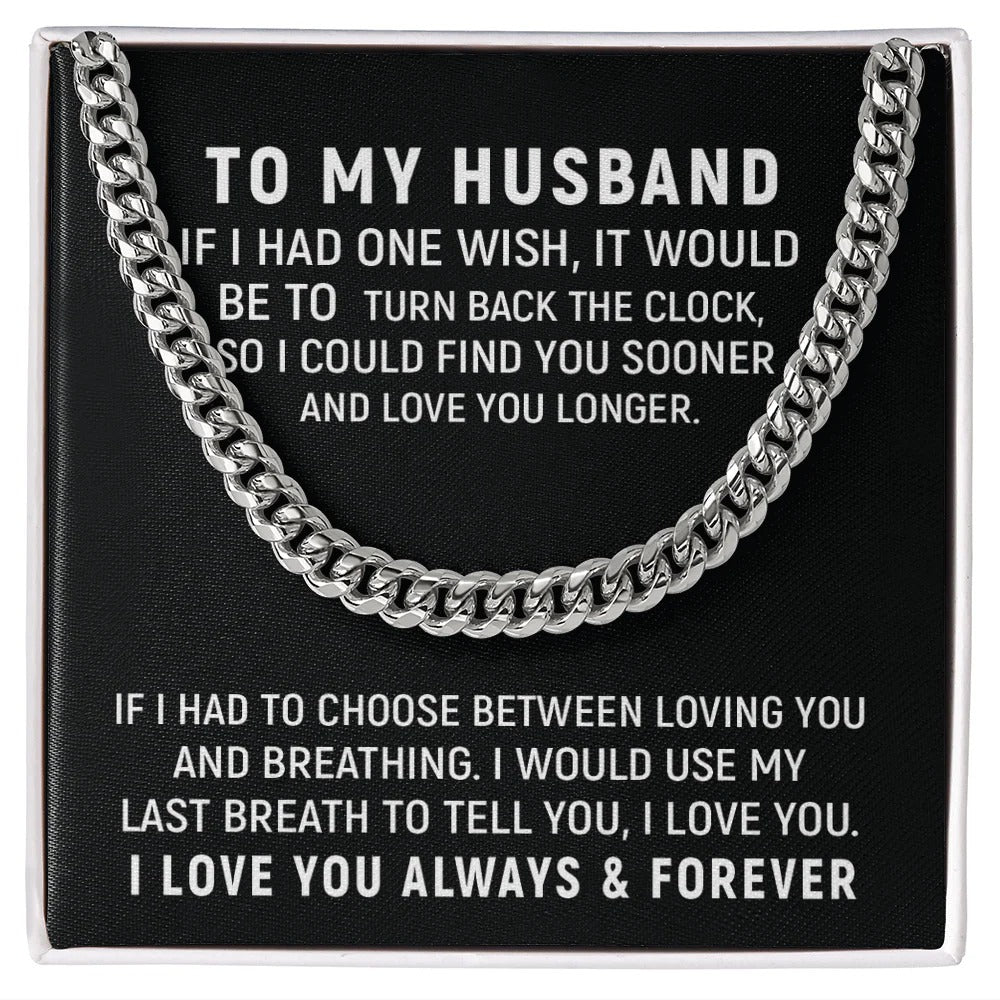 To My Husband – Love You Longer Forever Necklace