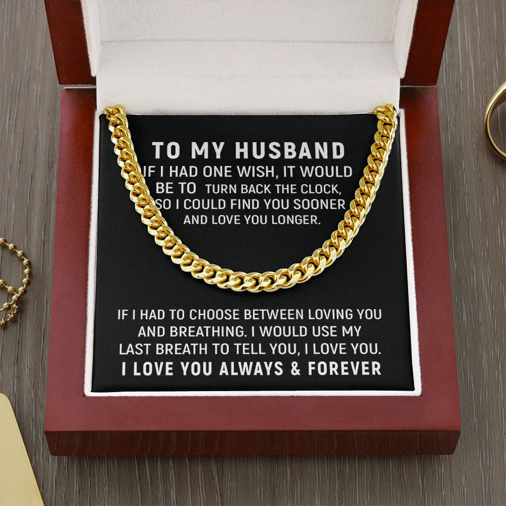 To My Husband – Love You Longer Forever Necklace