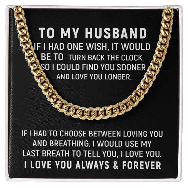 To My Husband – Love You Longer Forever Necklace