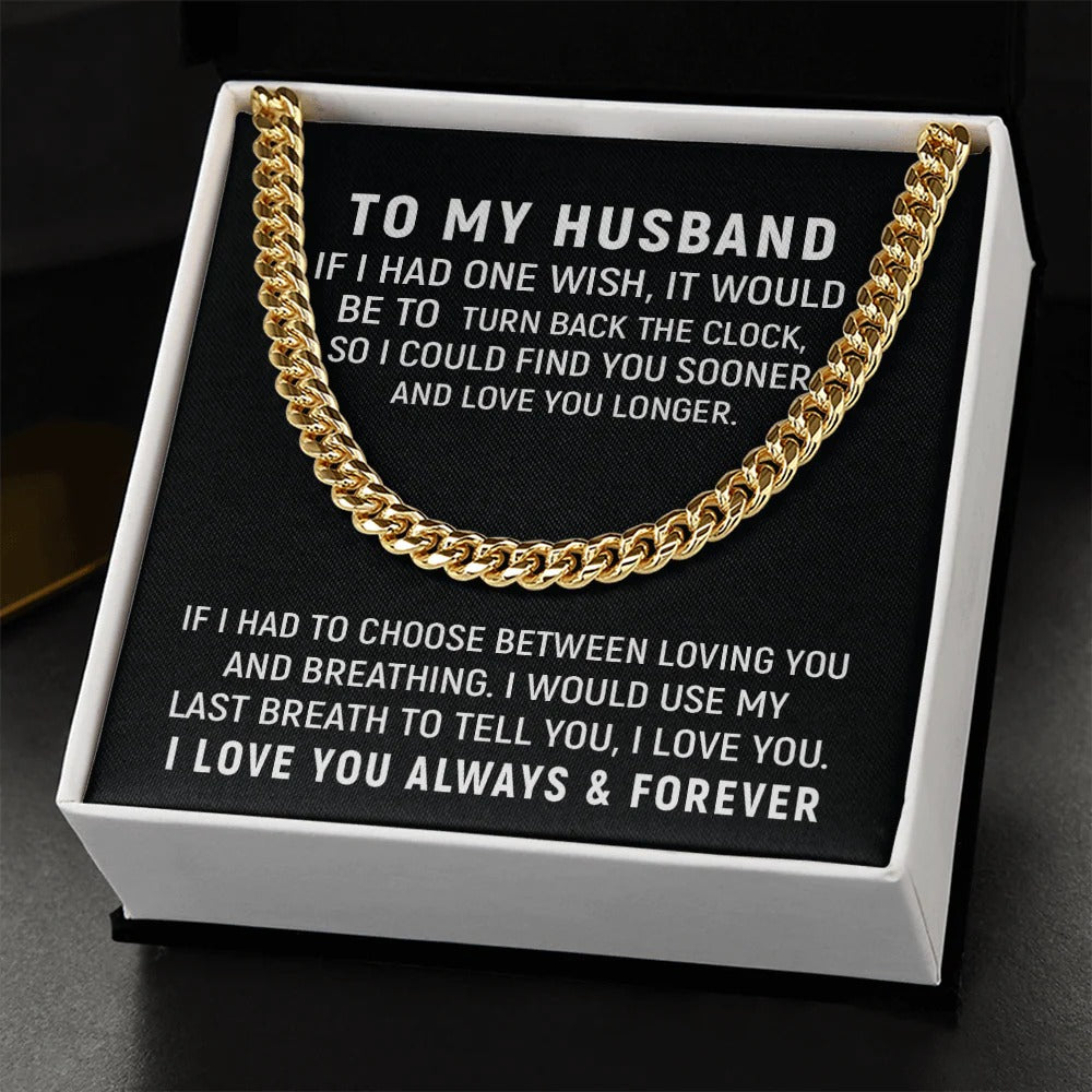 To My Husband – Love You Longer Forever Necklace