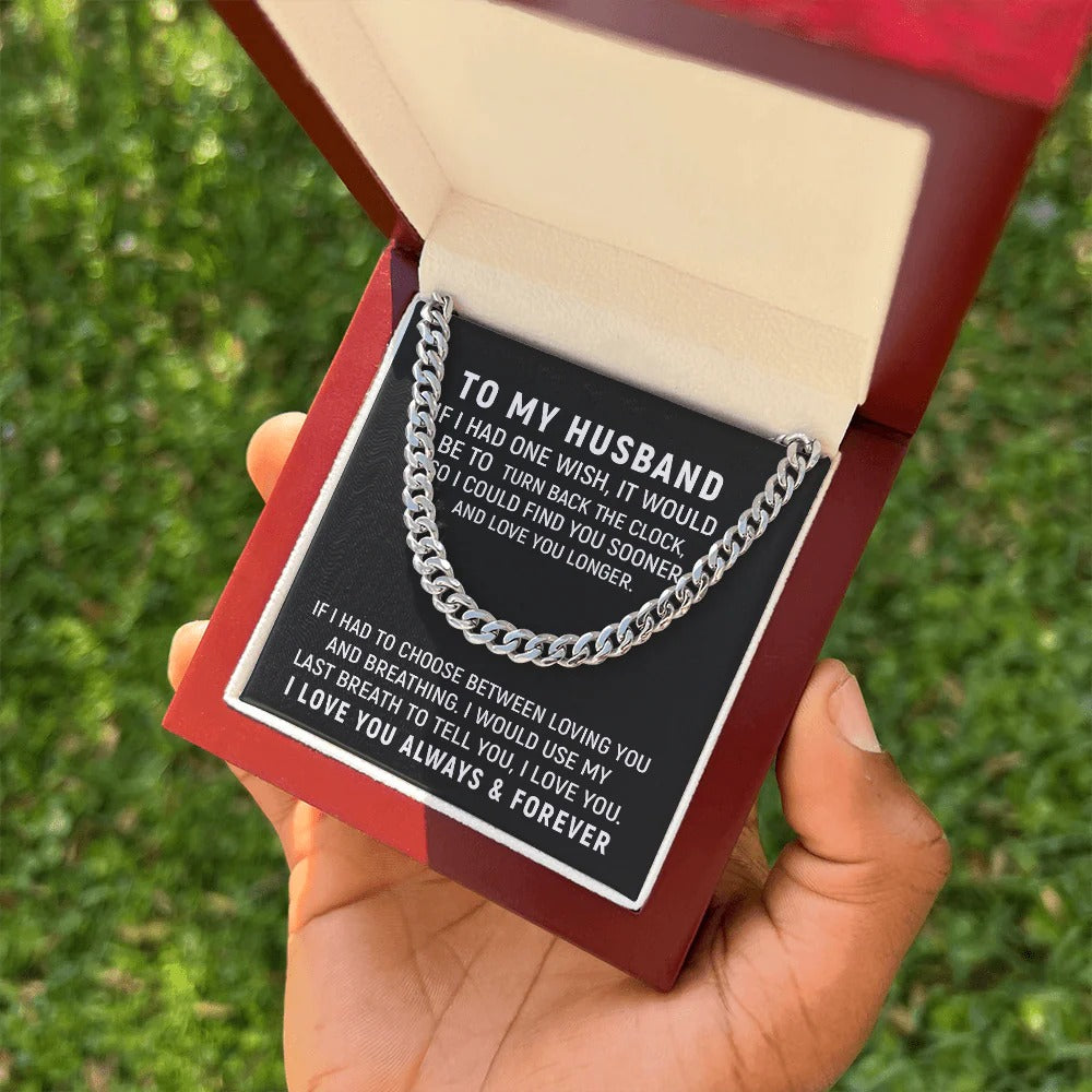 To My Husband – Love You Longer Forever Necklace